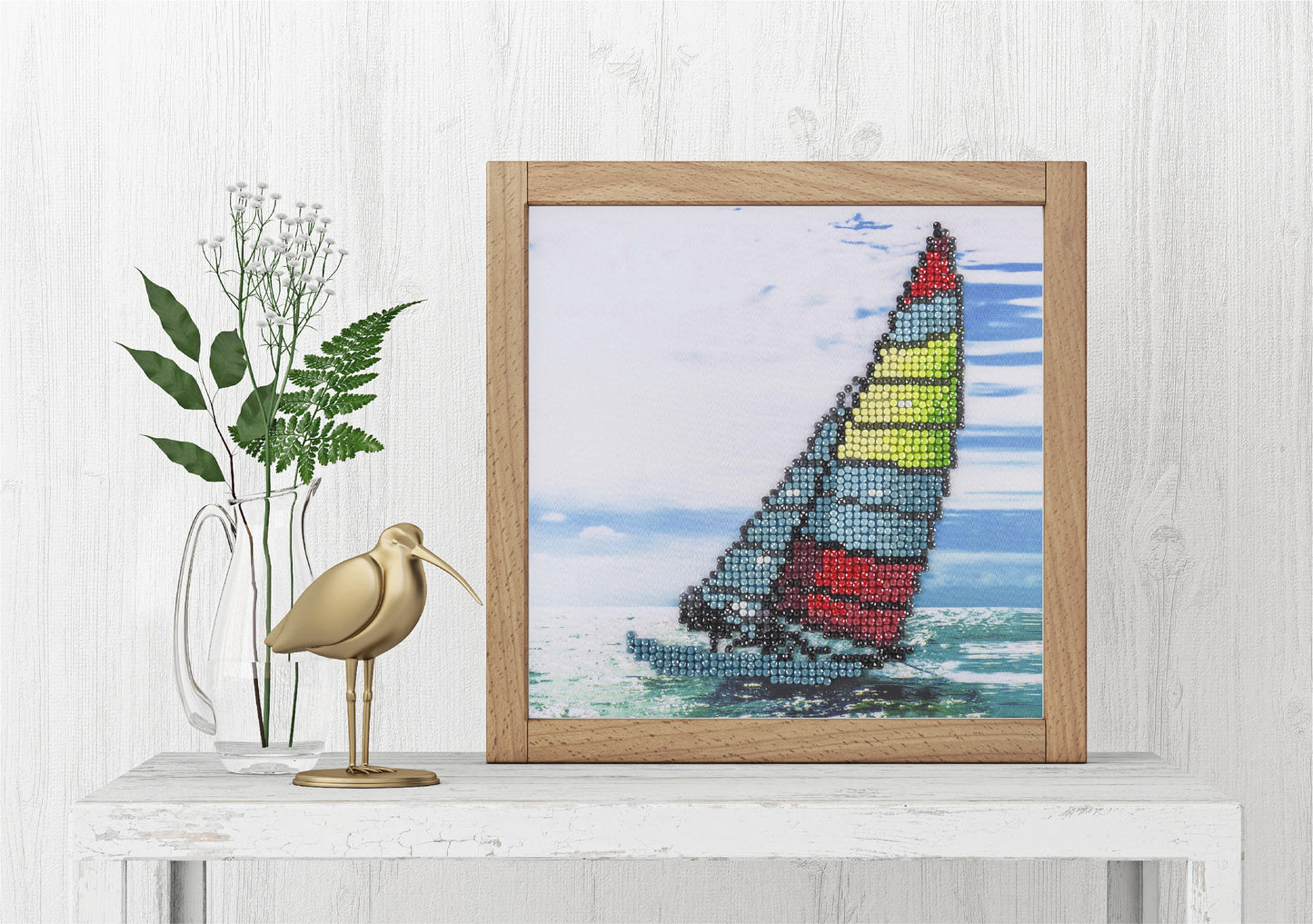 Leisure Arts Diamond Art Beginner Kit 8"X8"-Sailboat