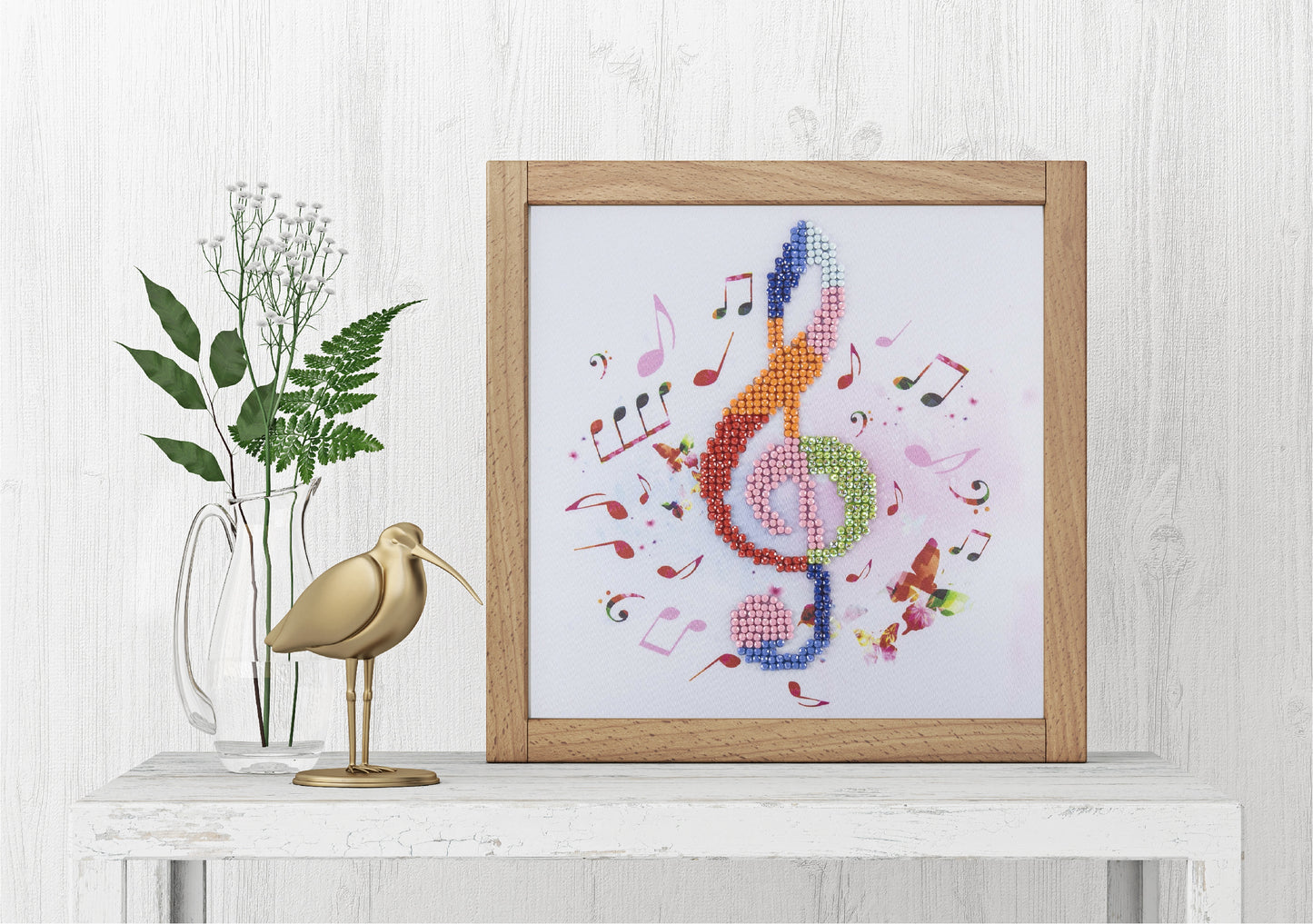 Leisure Arts Diamond Art Beginner Kit 8"X8"-Treble Clef