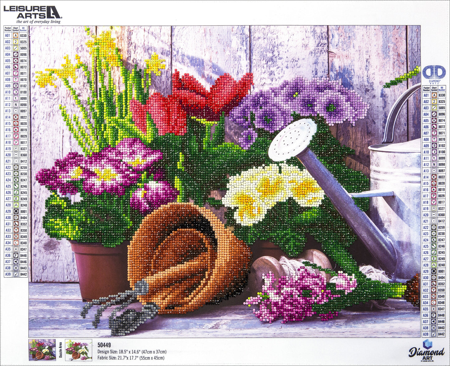 Leisure Arts Diamond Art Advanced Kit 14.57"X18.5"-Gardening