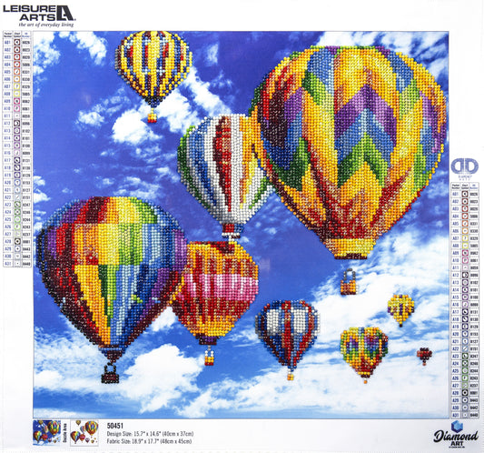 Leisure Arts Diamond Art Advanced Kit 15.75"X14.57"-Balloons