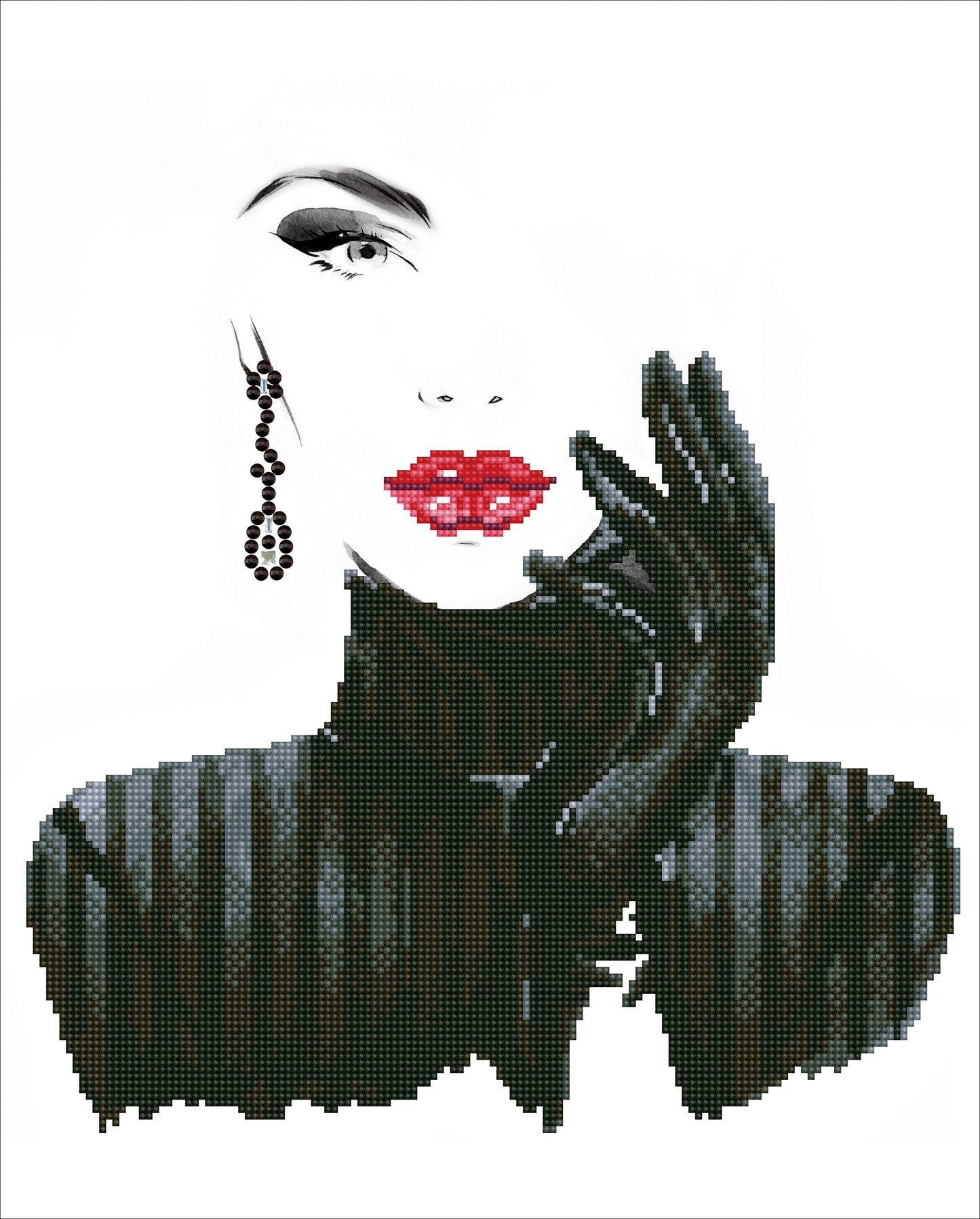 Diamond Dotz Diamond Embroidery Facet Art Kit 16.5"X20.5"-Lady In Black