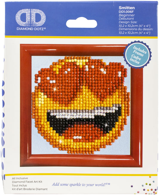 Diamond Dotz Diamond Embroidery Facet Art Kit W/ Frame-Smitten W/ Red Frame