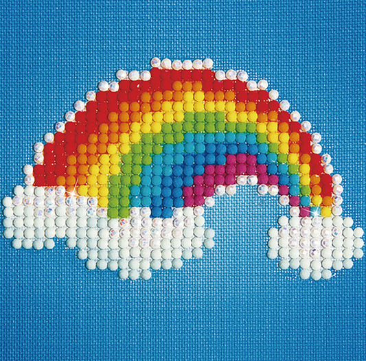 Diamond Dotz Diamond Embroidery Facet Art Kit W/ Frame-Ever Living Rainbow W/ White Frame