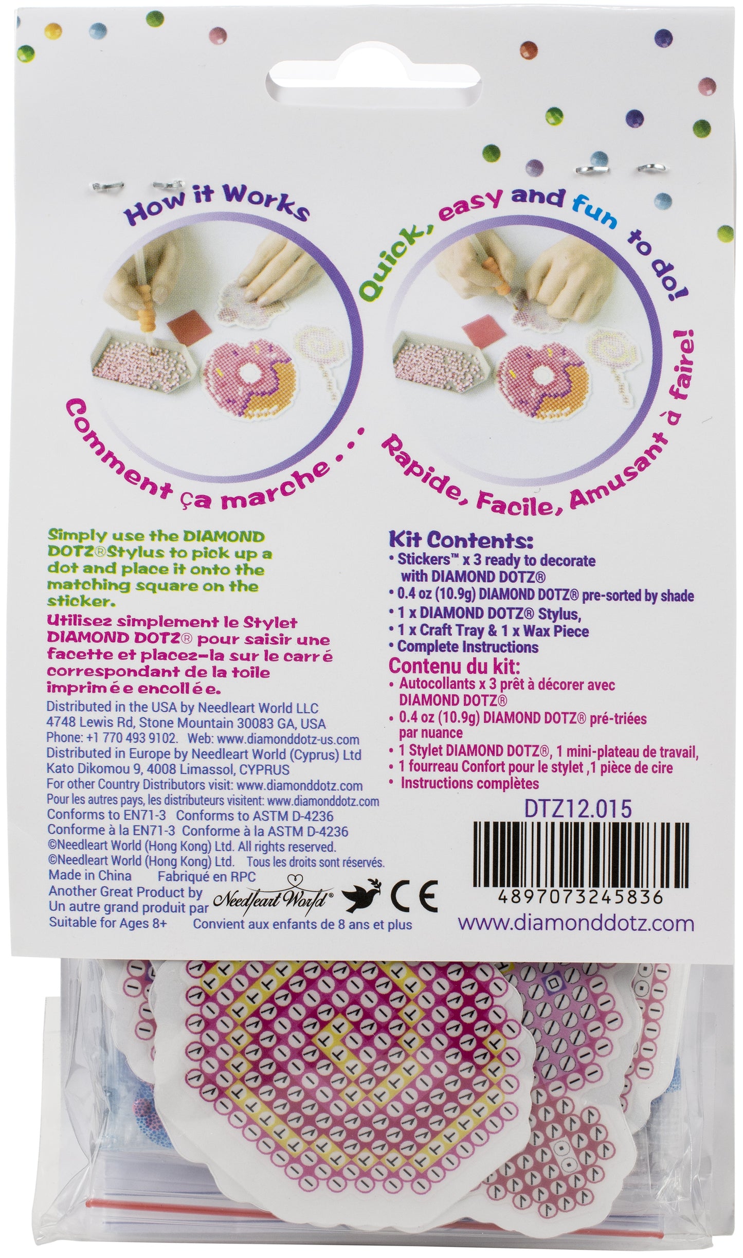 Diamond Dotz DOTZIES Stickers Facet Art Kit-Multi Pack Yum 3/Pkg