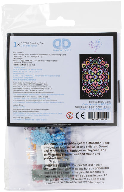 Diamond Dotz Diamond Art Greeting Card Kit 5"X7"-Blackstar