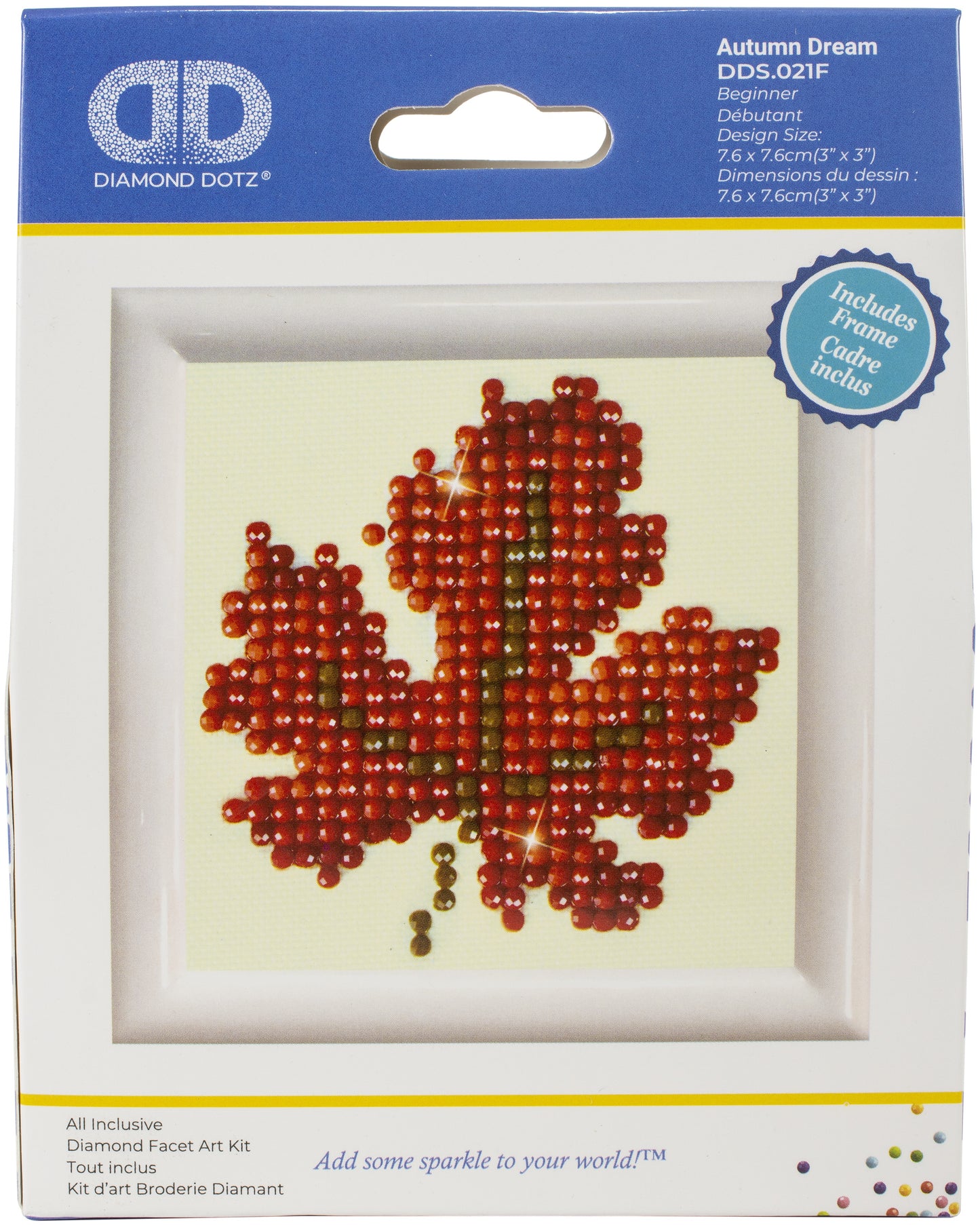 Diamond Dotz Diamond Embroidery Facet Art Kit W/ Frame-Autumn Dream W/ White Frame