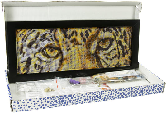 Diamond Dotz Diamond Embroidery Facet Art Kit W/ Frame-Leopard Look