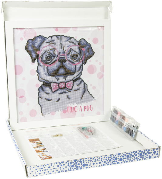 Diamond Dotz Diamond Embroidery Facet Art Kit W/ Frame-Hug A Pug