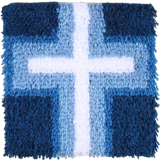 Caron Wonderart Latch Hook Kit 12"X12"-Cross Of Light