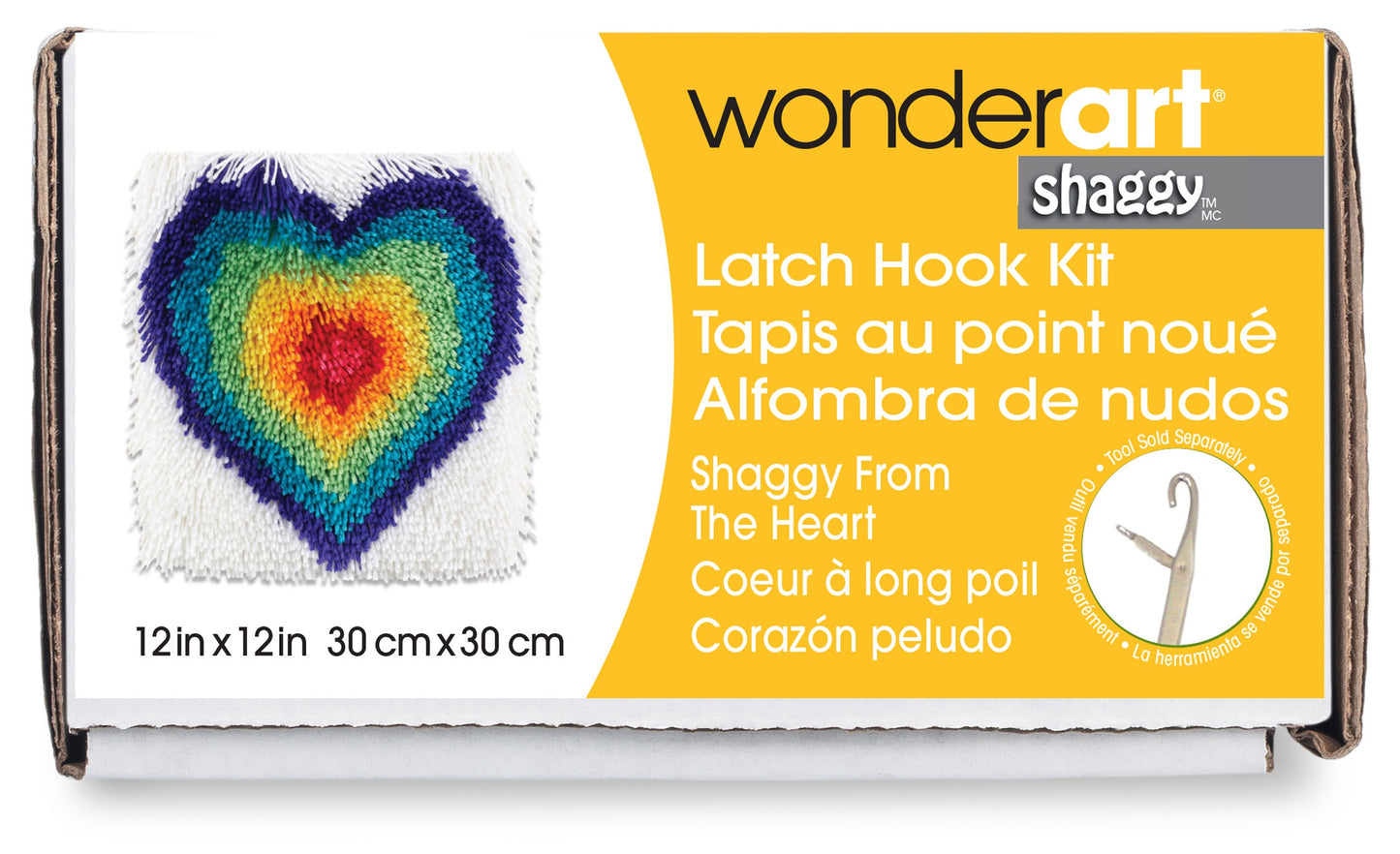 Caron Shaggy Latch Hook Kit 12"X12"-From The Heart