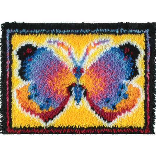 Caron Wonderart Latch Hook Kit 15"X20"-Butterfly Fantasy
