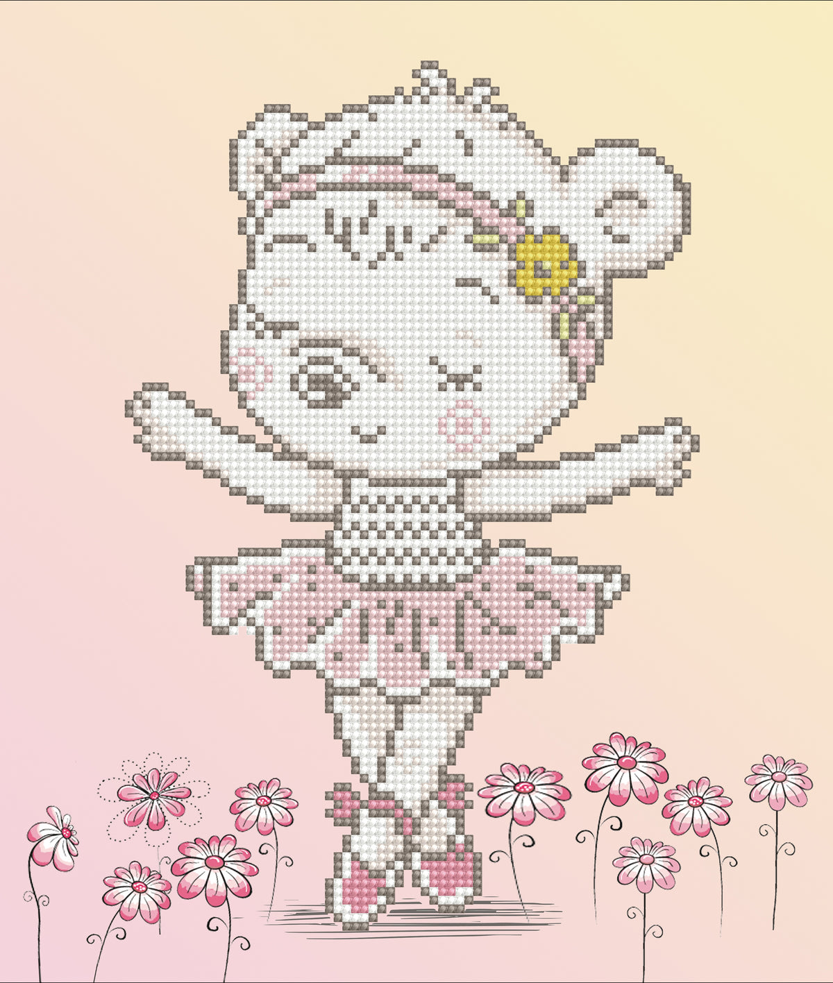 Diamond Dotz Diamond Embroidery Facet Art Kit 12.6"X12.6"-Ballet Bear