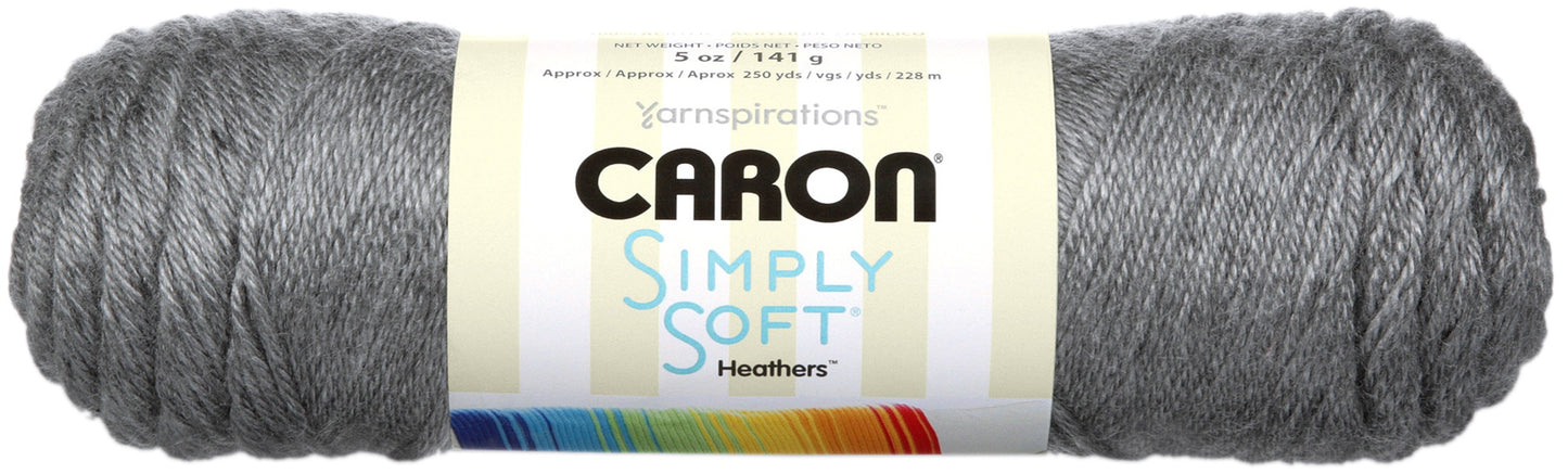 Caron Simply Soft Heathers Yarn-Charcoal