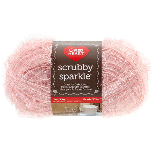 Red Heart Scrubby Sparkle Yarn-Lemon