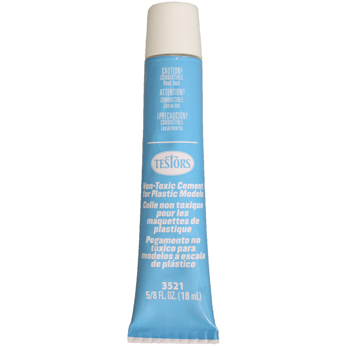 Finished-Product Cement Adhesives - Plastic Cement (Non-Toxic) - 5/8oz  18.5mL - Tube with ENG/ESP/FRA Labeling