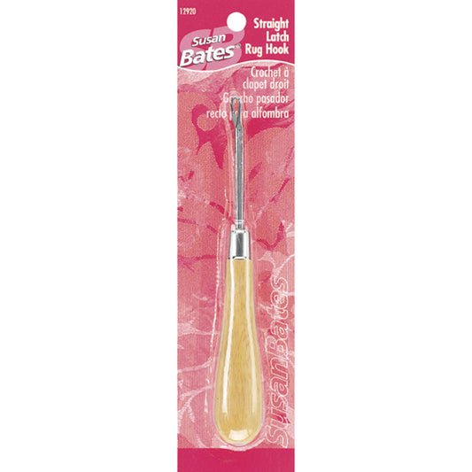Susan Bates Straight Latch Hook 6.25"-Wood Handle