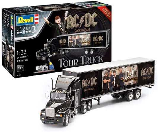 Revell 07453 AC/DC Level 3 Model Kit with Basic Accessories 1/32 Truck & Trailer 55 cm
