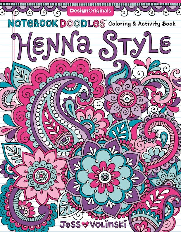 Fox Chapel Publishing - Notebook Doodles Henna Style Coloring