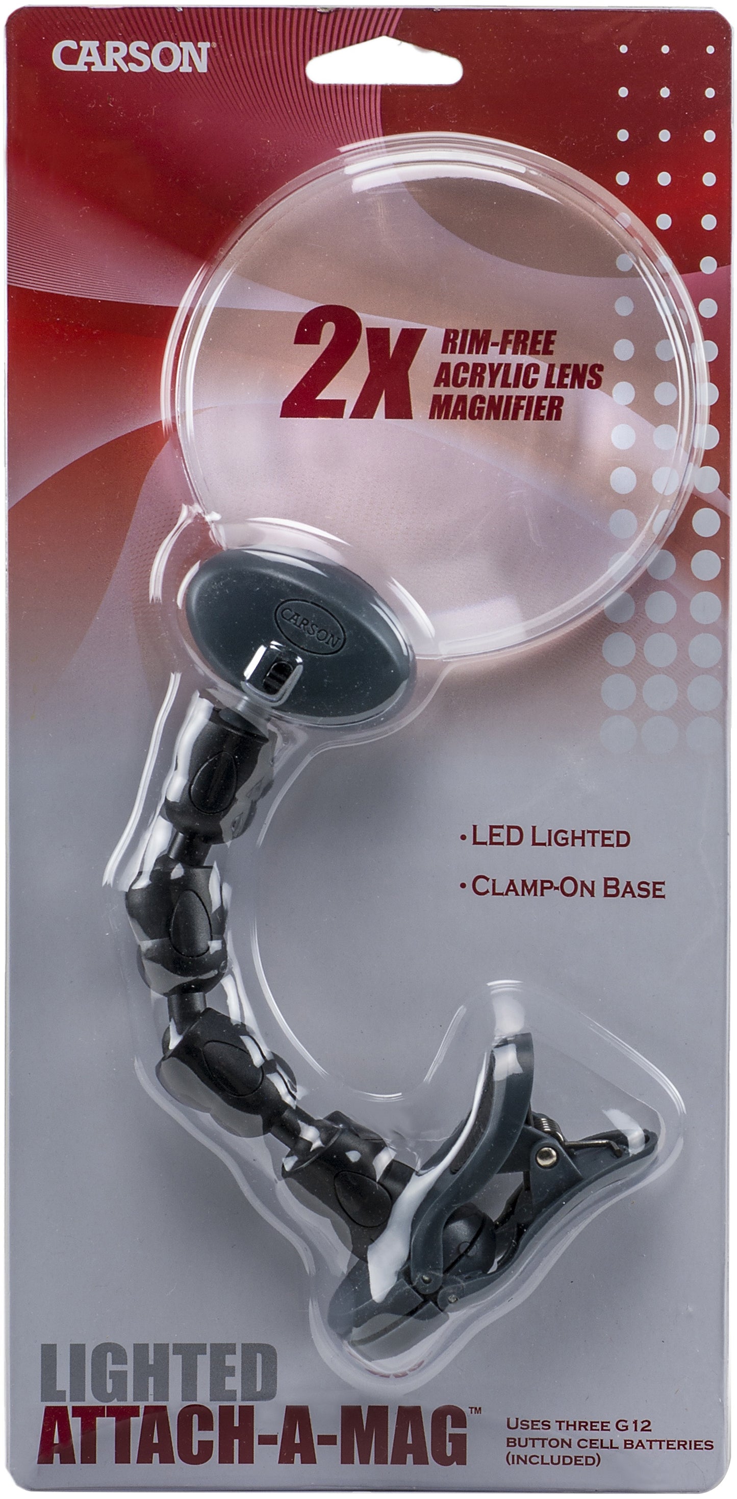 Carson Attach-A-Mag Flexible Lighted Magnifier-