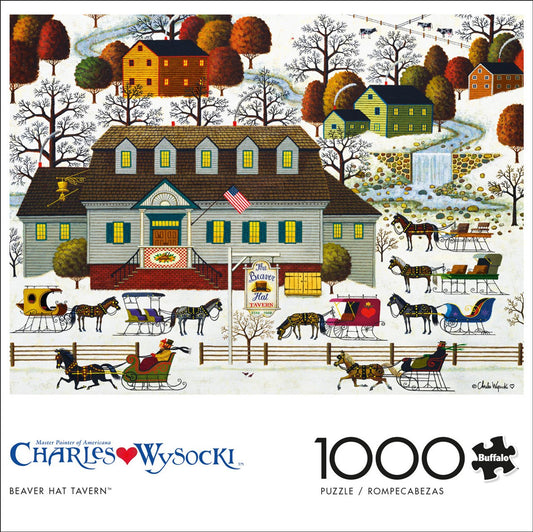 Charles Wysocki: Beaver Hat Tavern 1000 Piece Puzzle