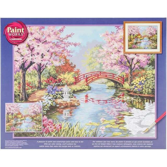 Paint Works Paint By Number Kit 20"X16"-Japanese Garden