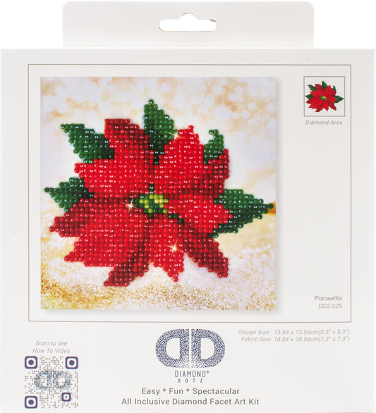 Diamond Dotz Diamond Embroidery Facet Art Kit 8"X8"-Poinsettia
