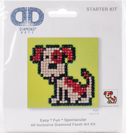 Diamond Dotz Diamond Embroidery Facet Art Kit 3"X3"-Fido
