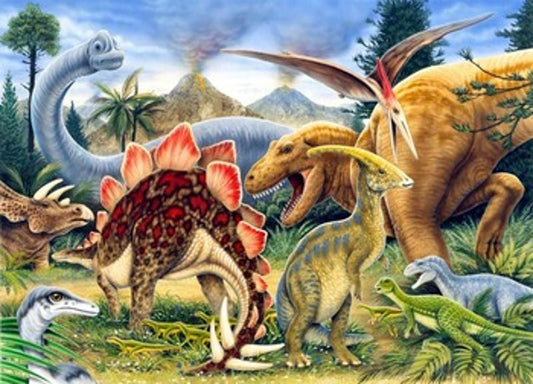 Mini Paint By Number Kit 5"X7"-Dinosaurs - Junior