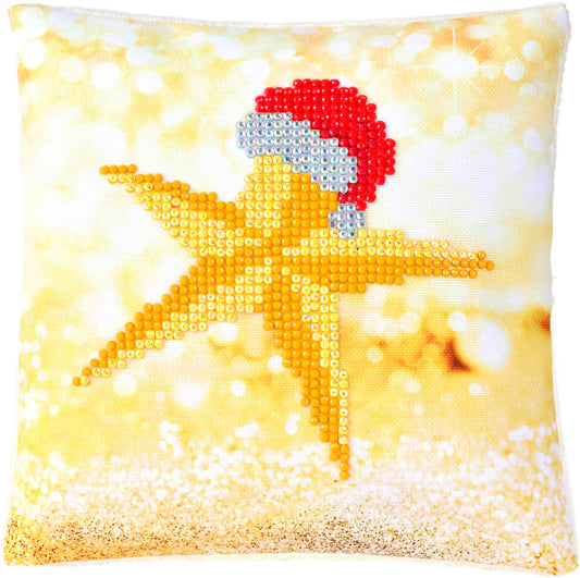 Diamond Dotz Diamond Embroidery Pillow Facet Art Kit 8"X8"-Christmas Star Pillow