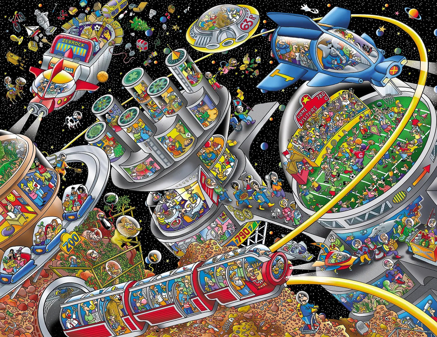 Space Town 500 Piece Jigsaw Puzzle