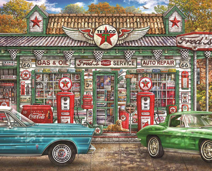 Fred's Service Station 1000 Piece Jigsaw Puzzle