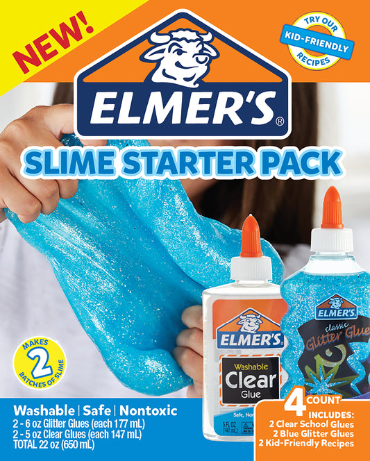 Elmer's Slime Kit 4/Pkg-Blue Glitter