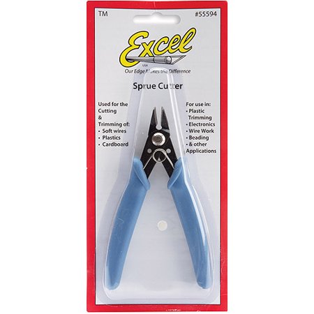 Spring Loaded Soft Grip Pliers - Sprue Cutter (blue) Carded