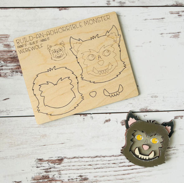 Pheasant & Needham Home Decor & Crafts - DIY Werewolf Magnet Kit HALLOWEEN CRAFT KIT