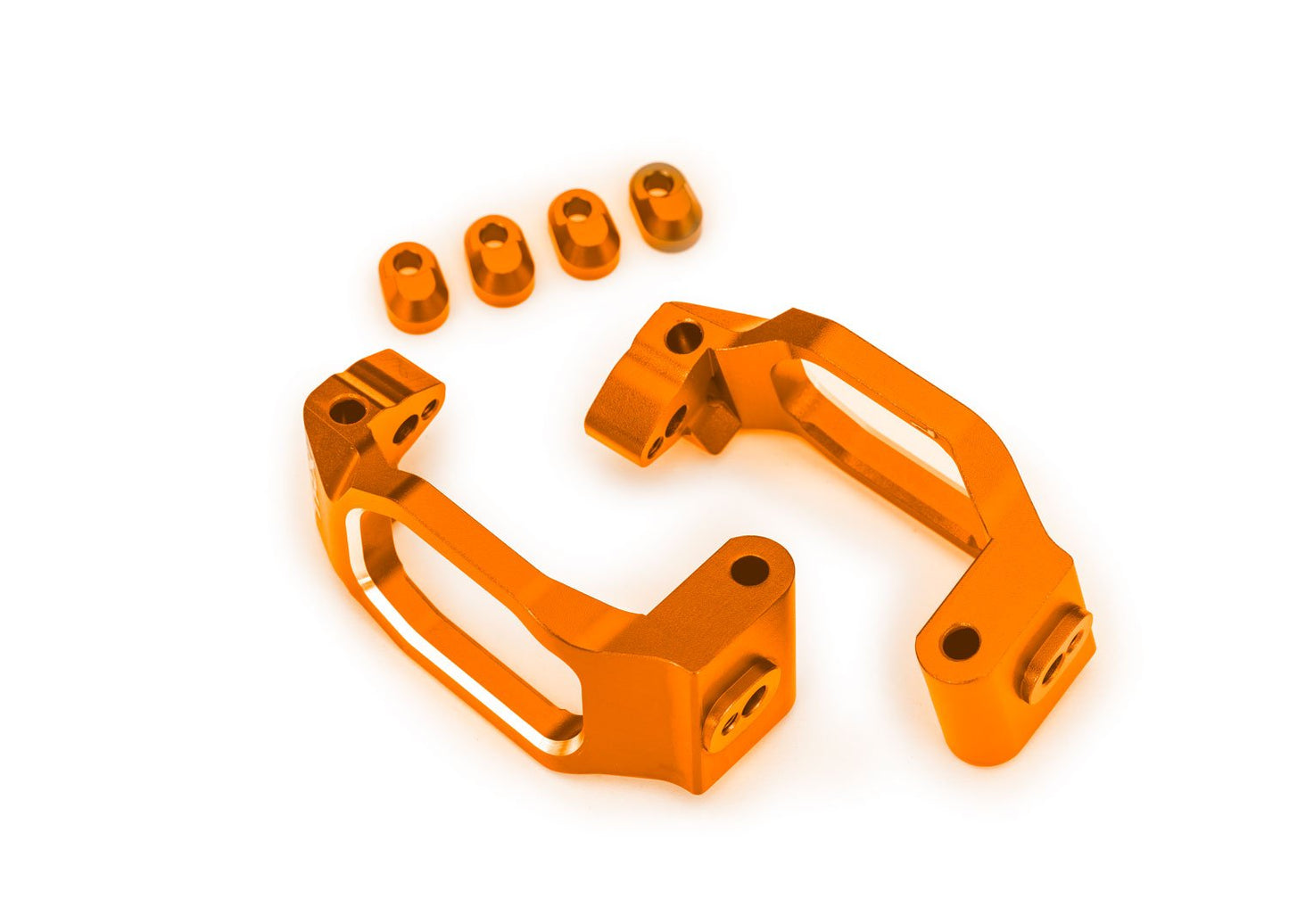 Orange Aluminum Caster Blocks (L&R)