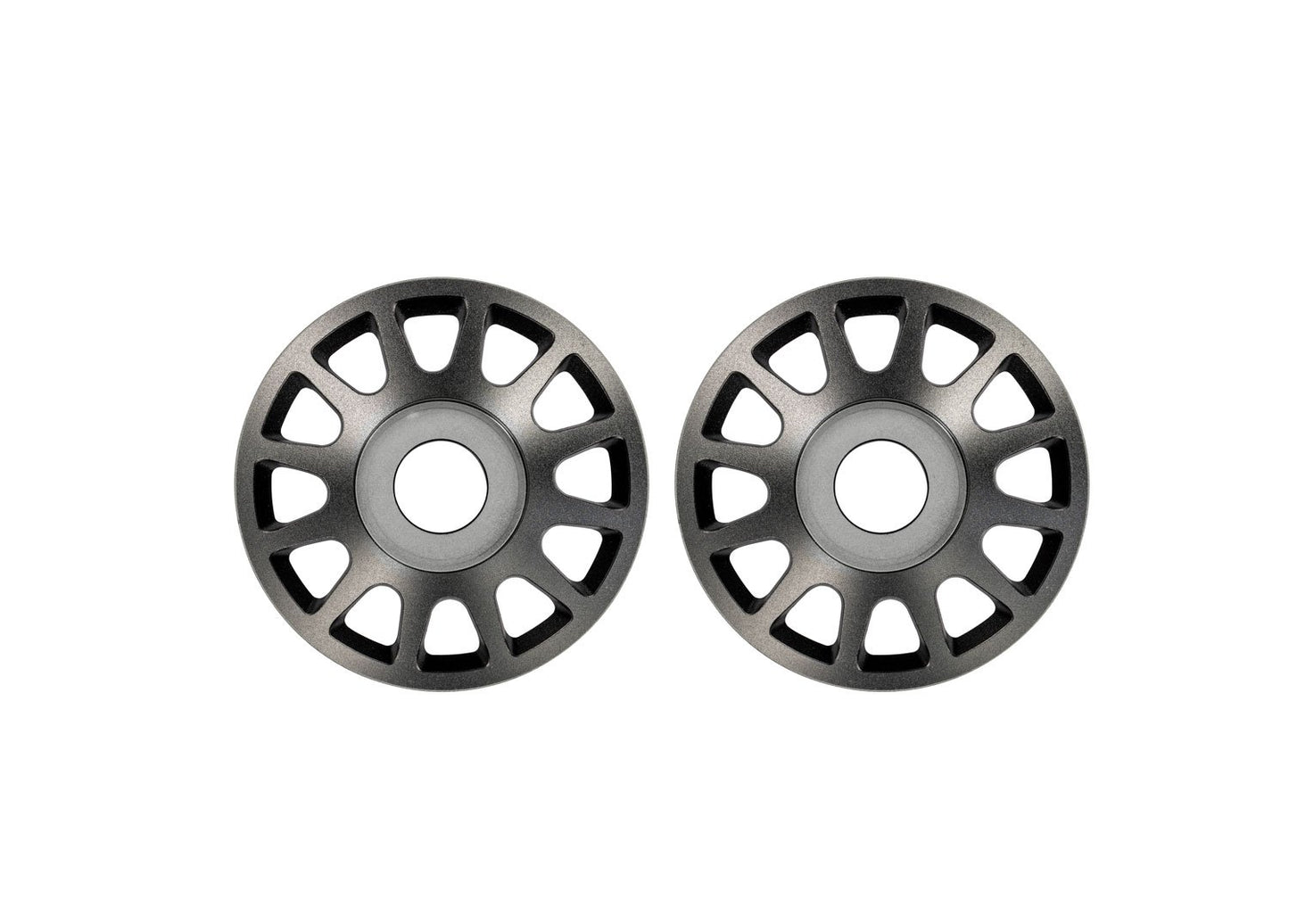 Pro Scale Gray Aluminum Wheel Centers (2)