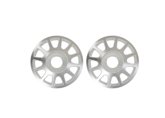 Pro Scale Silver Aluminum Wheel Centers (2)