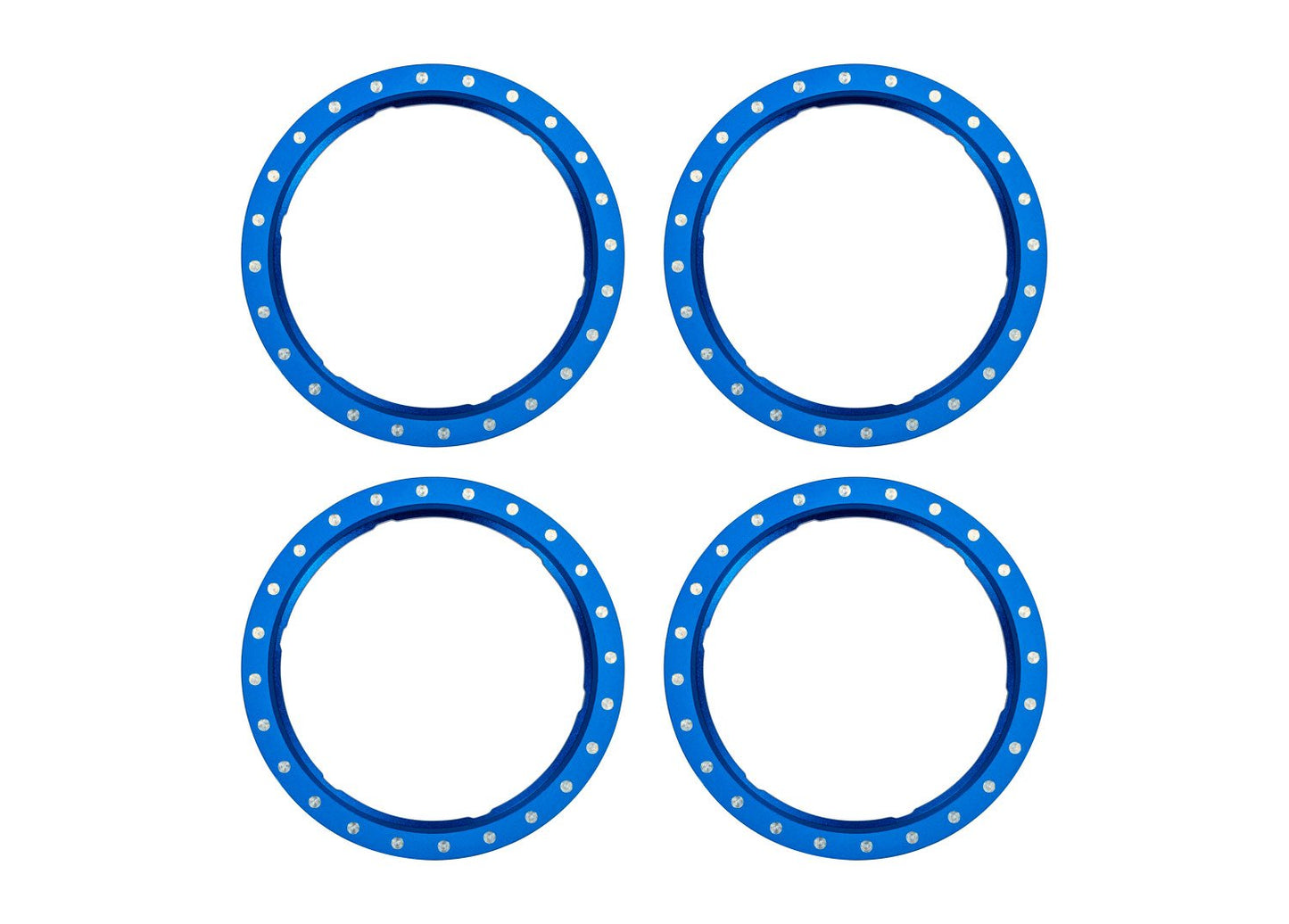 Pro Scale Blue Aluminum Beadlock Rings (4)