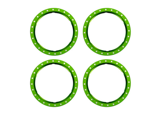 Pro Scale Green Aluminum Beadlock Rings (4)