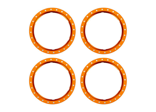 Pro Scale Orange Aluminum Beadlock Rings (4)