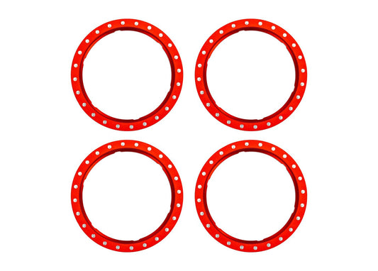 Pro Scale Red Aluminum Beadlock Rings (4)