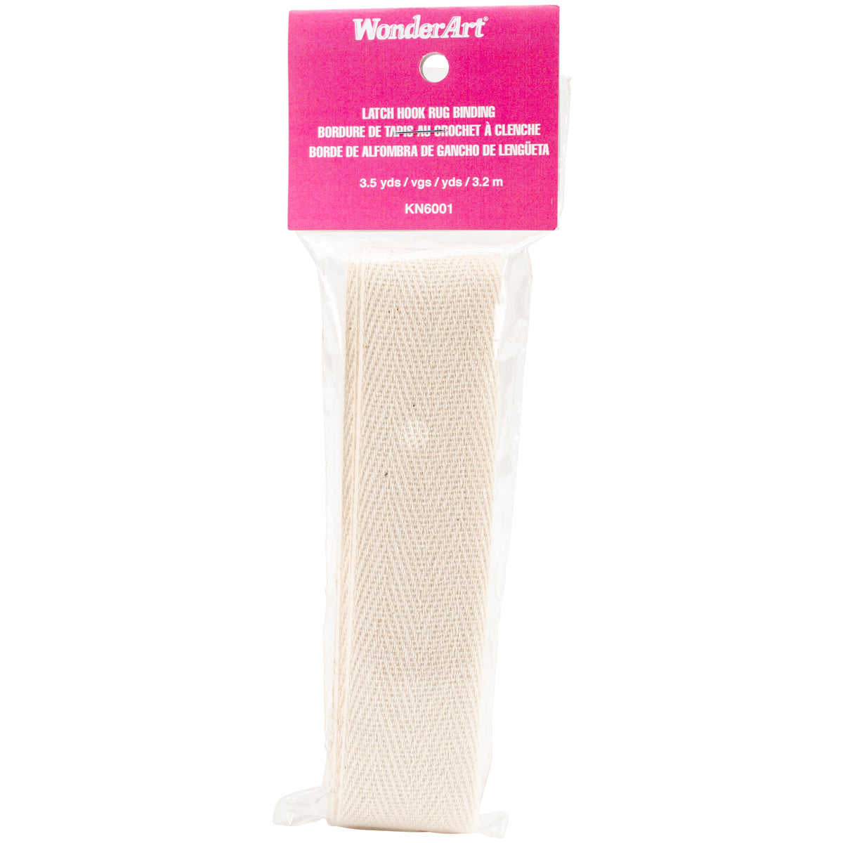Caron Wonderart Latch Hook Rug Binding 1.25"X3yd-Natural