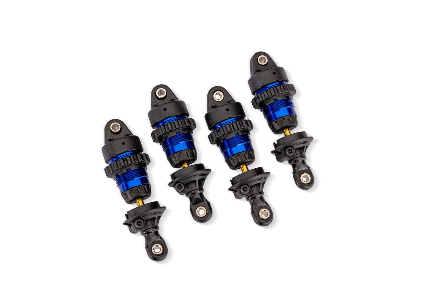 Blue Aluminum Mini GTR Short Shocks (4)