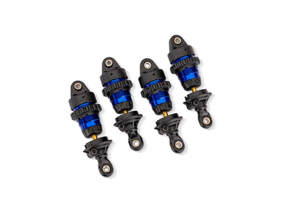Blue Aluminum Mini GTR Short Shocks (4)