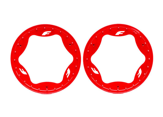 3.9" Red Funco Rear Beadlock Rings (2)