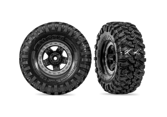1.9" Black TRX-4 Wheels w/ Canyon Trail Tires (2)