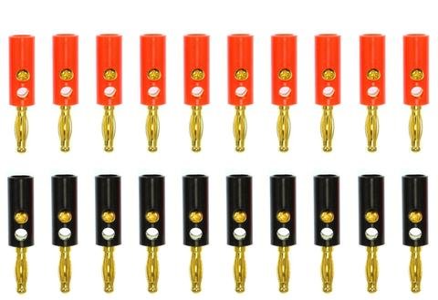 APEX RC PRODUCTS 4.0MM RED & BLACK BANANA PLUG CONNECTORS SOLD INDIVIDUALLY one Red one Black