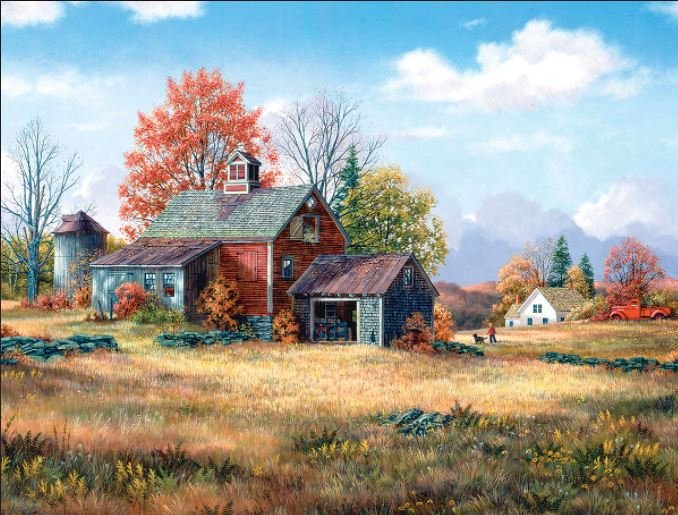 Afternoon Walk (1230pz) - 1000 Piece Jigsaw Puzzle