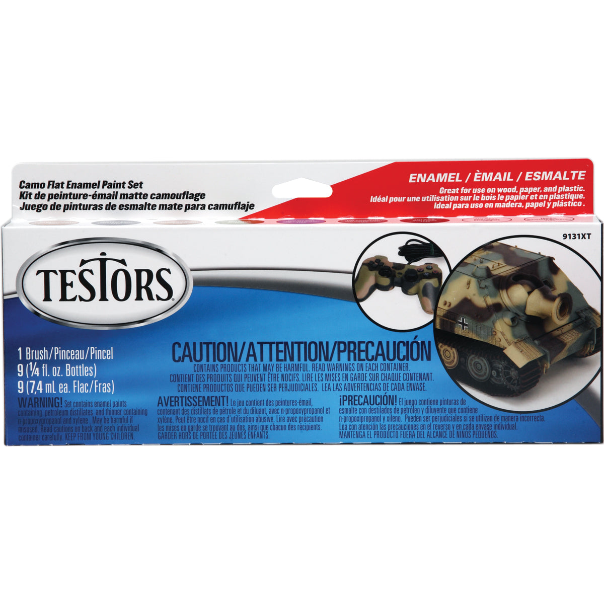 Testors Enamel Paint Set-Camo Flat