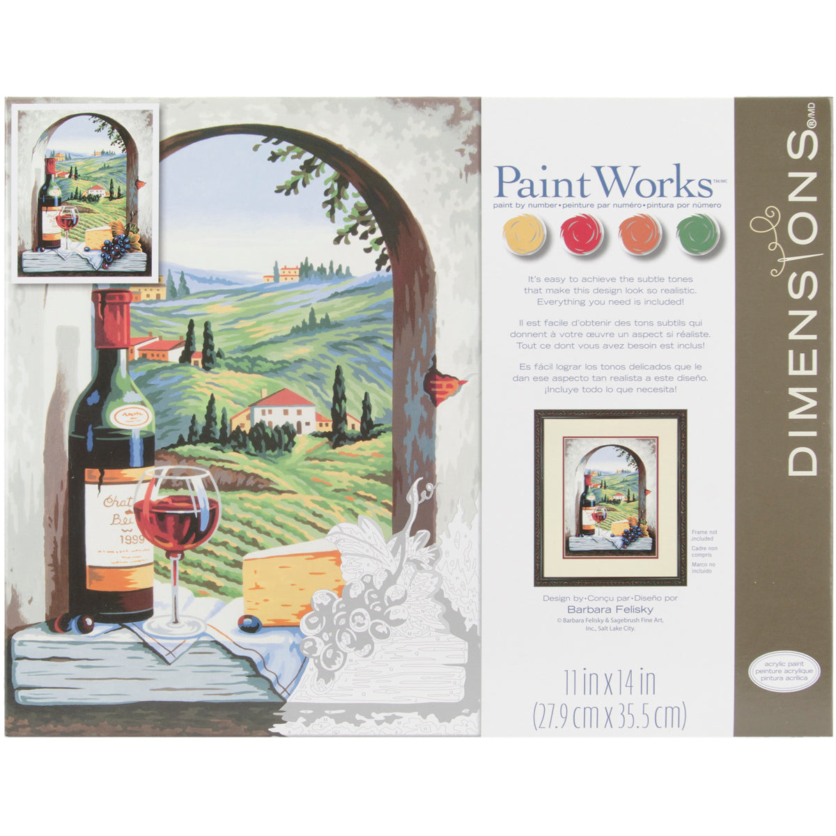 Paint Works Paint By Number Kit 11"X14"-Tuscan View